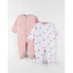 Set de 2 pyjamas 1 pice, cru / blush