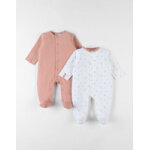 Set de 2 pyjamas 1 pice, terracotta / cru