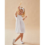 Set crmonie robe + bloomer + bandeau, cru