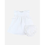 Set crmonie robe + bloomer, cru
