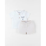 Set polo + short, beige / �cru