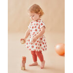 Set robe + legging, �cru / rouge
