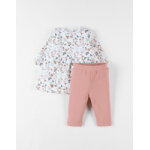 Set robe + legging, fleuri / blush Set robe + legging, fleuri / blush