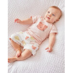 Set t - shirt + short en coton bio, terry rose