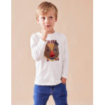 T - shirt en coton bio avec sequins, �cru