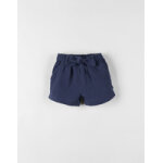 Short en mousseline de coton, bleu marine