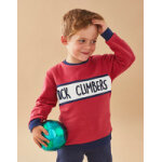 Sweat molleton grat�, rouge