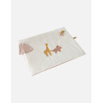 Tapis d'activits popsie en mousseline, cru / rose poudr