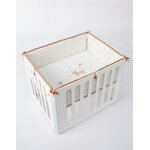 Tapis de parc avec bords en veloudoux, �cru / gris clair