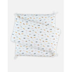 Tour de lit respirant imprim girafes, mousseline bio