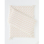 Tour de lit lopard en mousseline de coton, cru / terracotta