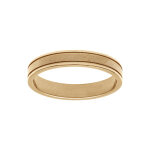 Alliance en acier et pvd jaune bandeau mat au centre largeur 4mm