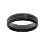 Alliance en acier et pvd noir largeur 6mm