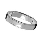 Alliance en argent 4 mm avec bords godrons