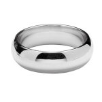 Alliance demi - jonc en argent rhodi 7mm
