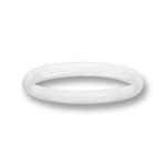 Alliance demi - jonc en cramique blanche 2mm
