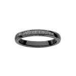 Alliance demi - jonc en cramique noire 3mm