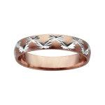 Alliance en vermeil diamantée avec 2 rangs d'étoiles 4mm Alliance en vermeil diamantée avec 2 rangs d'étoiles 4mm