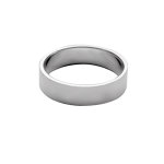 Alliance ruban en argent 5mm
