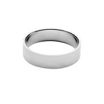 Alliance ruban en argent 6mm