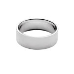 Alliance ruban en argent 7mm