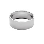 Alliance ruban en argent 8mm
