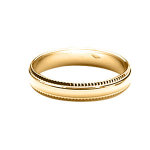 Alliance en vermeil 4mm avec bords ciselés Alliance en vermeil 4mm avec bords ciselés