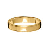 Alliance en vermeil 4mm avec bords godrons