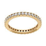 Alliance en vermeil avec tour d'oxydes blancs sertis