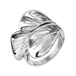 Bague en acier bomb 3 grands ptales rainurs