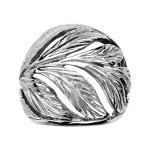 Bague en acier bombe feuilles rainures et ajoures