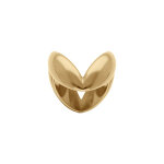 Bague en acier dor� forme v