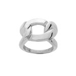 Bague en acier grosse maille lisse Bague en acier grosse maille lisse