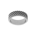 Bague en acier patin motif anti stress