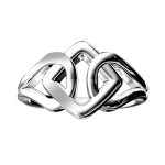 Bague en argent 2 boucles et 1 losange emmaillés Bague en argent 2 boucles et 1 losange emmaillés