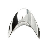 Bague en argent style africain forme v