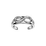Bague de doigt de pied argent rhodi motif infini