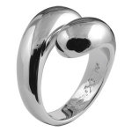 Bague elixs en argent massif rhodi 1 brin tournant
