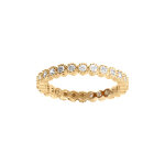 Bague en plaqué or alliance avec oxydes blancs Bague en plaqué or alliance avec oxydes blancs