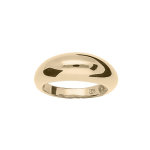 Bague en plaqu or jonc lisse et bomb