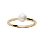 Bague en plaqu or avec perle de culture d'eau douce