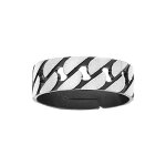 Bague rglable en argent patin maille gourmette 7mm