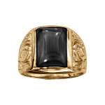Bague en vermeil mixte agate noire Bague en vermeil mixte agate noire