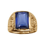 Bague en vermeil mixte zirconium bleu