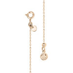 Bijou cha�ne de dos en argent et dorure jaune avec oxyde blanc serti clos 20cm