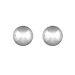 Boucles d'oreilles en argent rhodié boule de 10mm et fermoir poussette Boucles d'oreilles en argent rhodié boule de 10mm et fermoir poussette