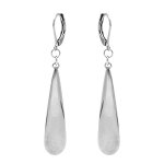 Boucles d'oreille dormeuse pendante en acier forme goutte allong�e - 35mm