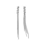 Boucles d'oreilles pendantes en argent multi - chaînes reliées par un serpentin lisse et fermoir poussette ... Boucles d'oreilles pendantes en argent multi - chaînes reliées par un serpentin lisse et fermoir poussette ...