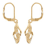 Boucles d'oreille pendante en vermeil forme 8 invers avec un oxyde