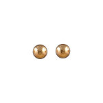 Boucles d'oreilles en plaqu or boule de 6mm et fermoir poussette